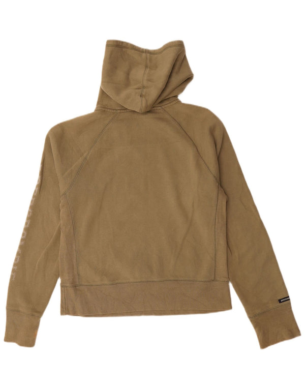 Abercrombie & Fitch Pull à capuche graphique pour femme UK 16 Grand coton kaki