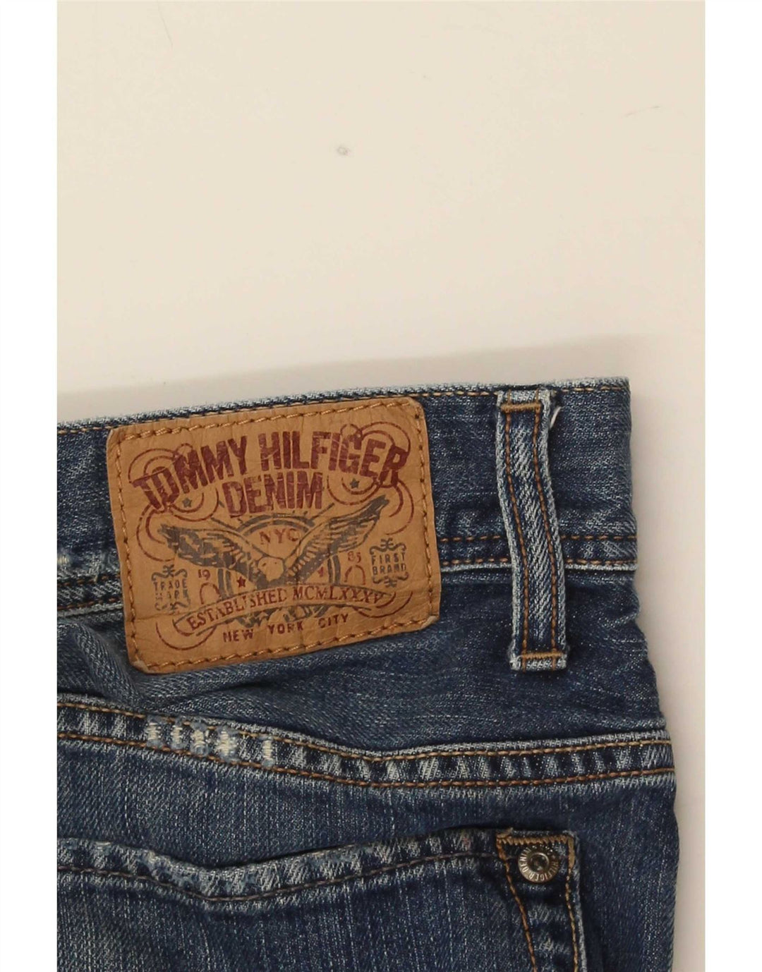 Tommy Hilfiger Jean Ryder Zip Regular Droit Homme W36 L32 Bleu