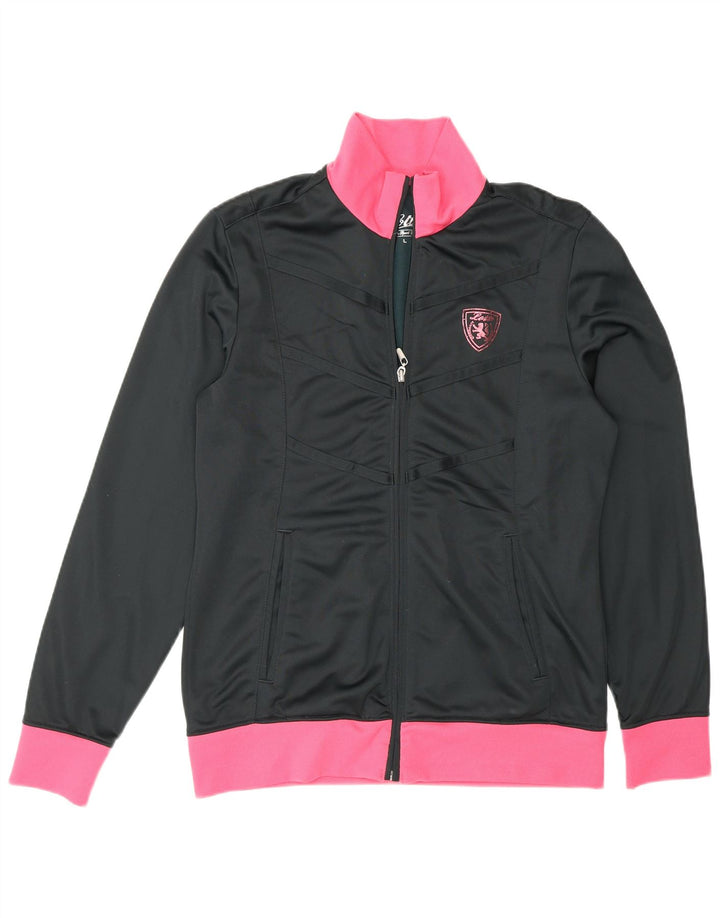 Lotto Veste de survêtement pour femme UK 44 Large Noir Colorblock Polyester