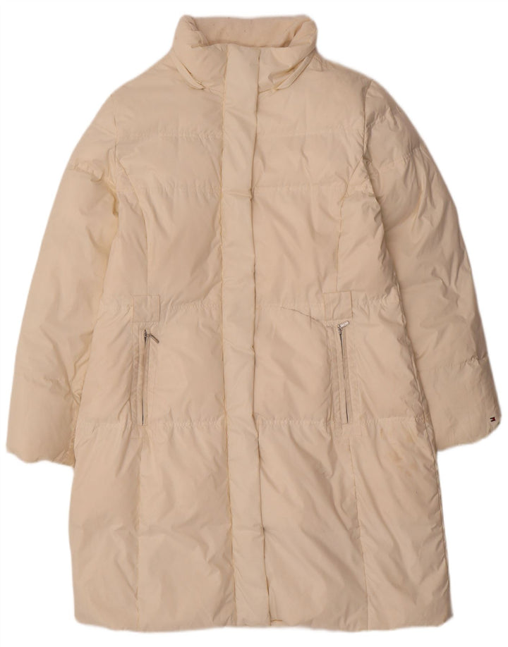 Tommy Hilfiger Manteau rembourré pour femme UK 18 XL Blanc Polyester