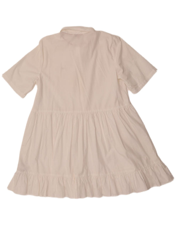 Tommy Hilfiger Robe trapèze pour femme UK 14 Grand coton blanc