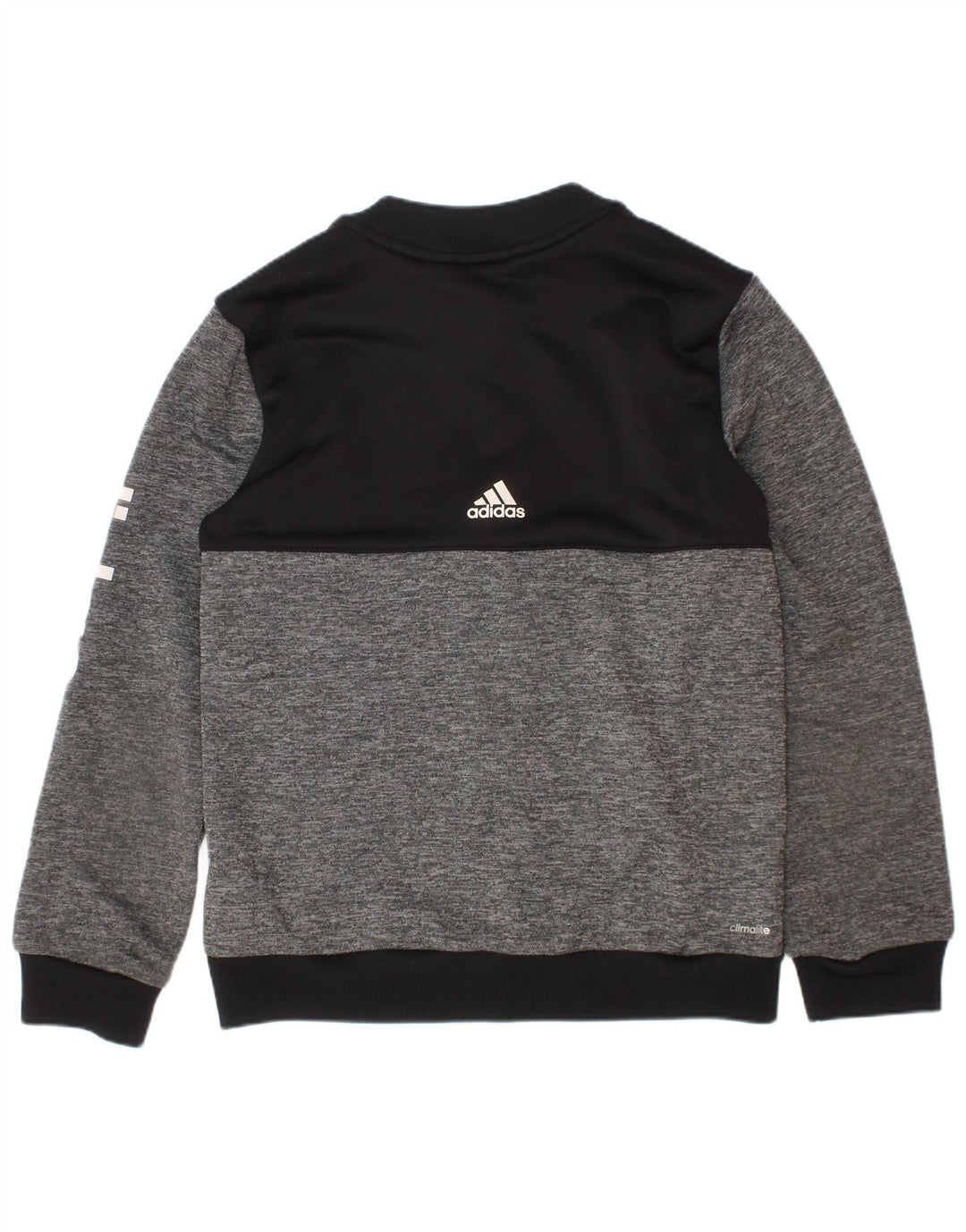 Adidas Climalite Survêtement Top Veste Garçon 7-8 Ans Gris Colorblock