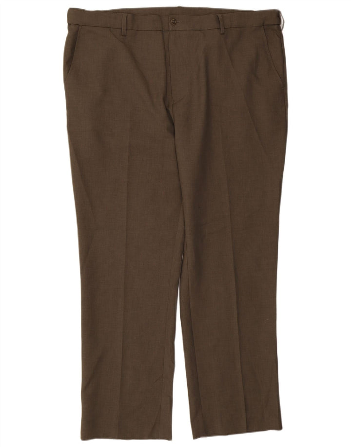 Farah Pantalon Chino Droit Homme W44 L31 Kaki Polyester
