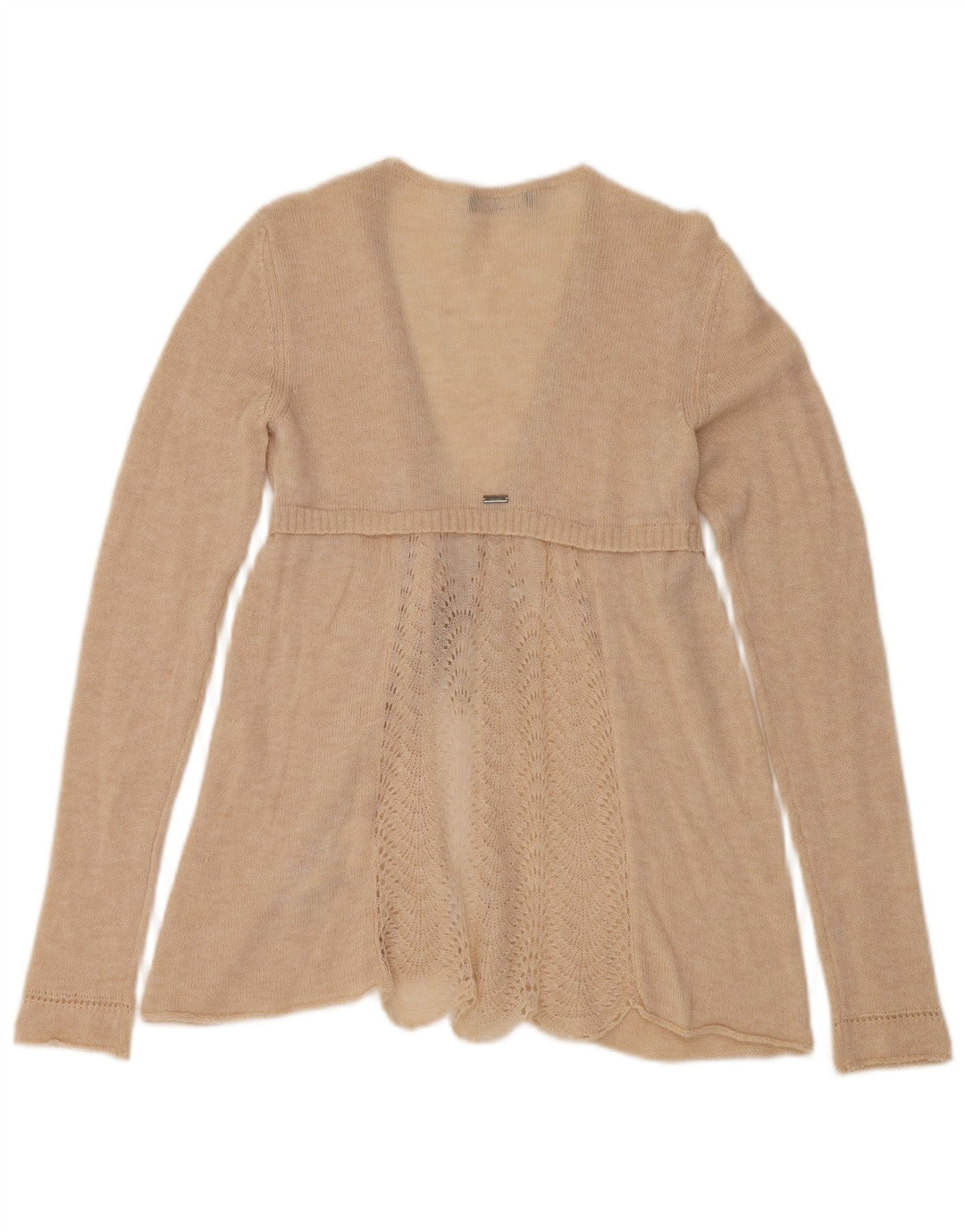 LIU JO Cardigan à nouer sur le devant pour femme IT 42 Beige moyen Polyamide