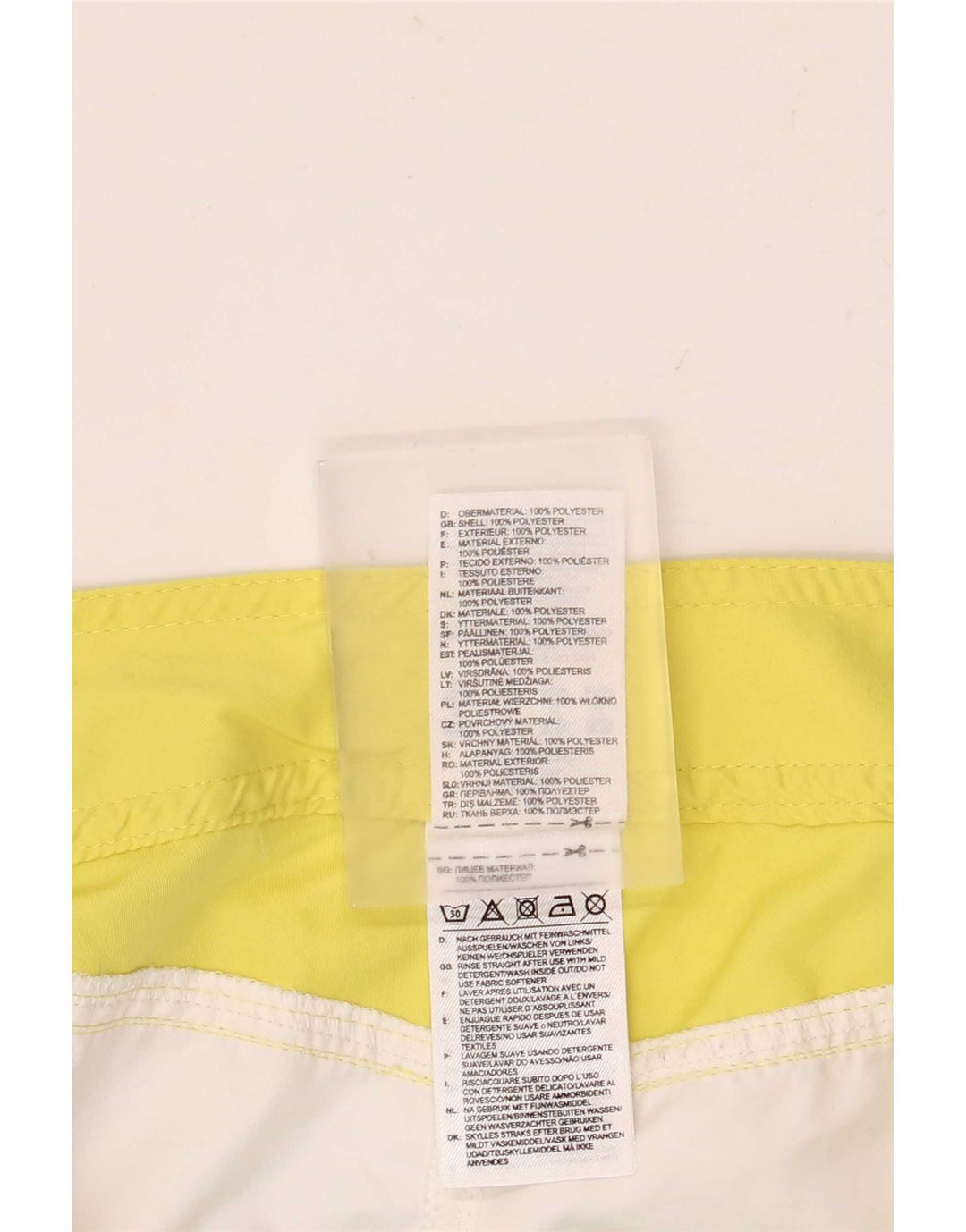 Adidas Short de bain pour femme UK 12 Medium Blanc Colorblock Polyester