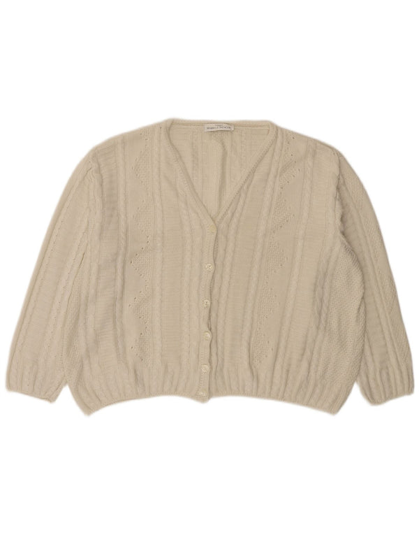 Marks & Spencer Pull cardigan surdimensionné pour femme UK 18 XL Blanc