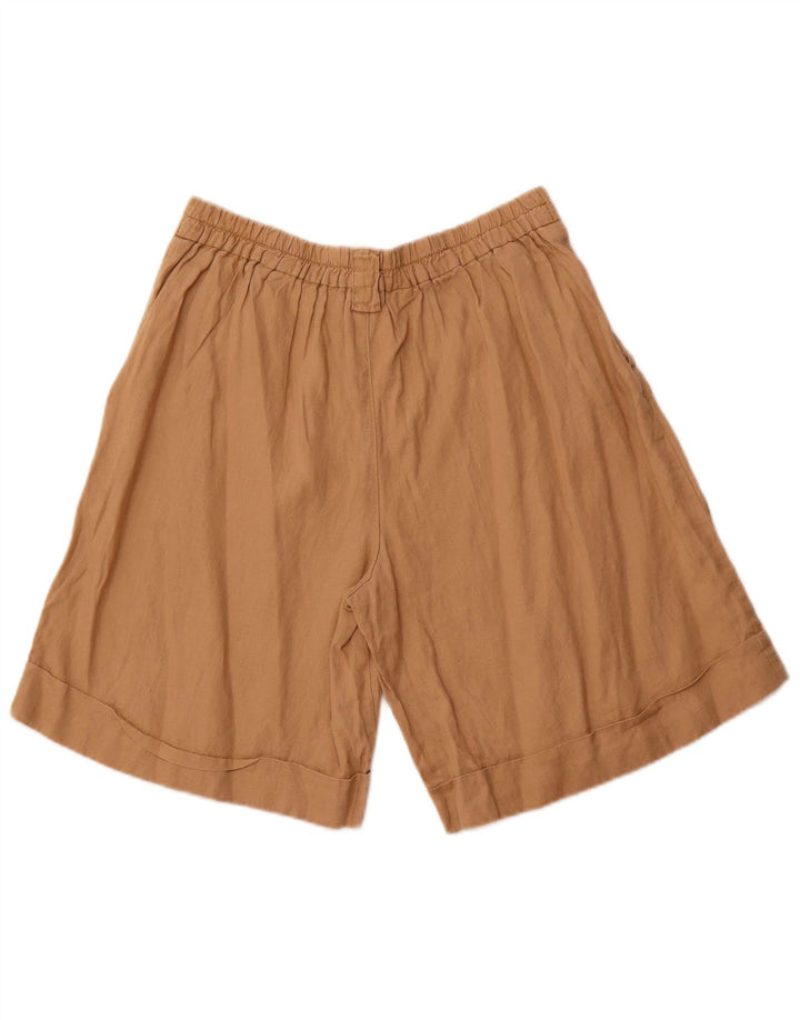 BENETTON Short Chino Femme W30 Lin Marron Moyen