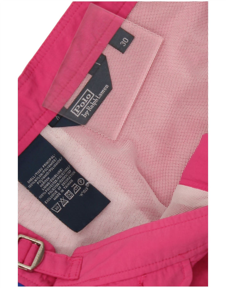 POLO RALPH LAUREN Short de bain pour femme UK 14 Rose moyen Colourblock