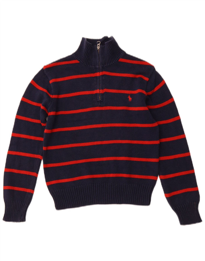 POLO RALPH LAUREN Pull à col zippé pour garçon 7-8 ans Petit Bleu marine