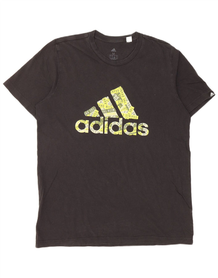 Adidas T-shirt graphique pour homme en coton noir moyen