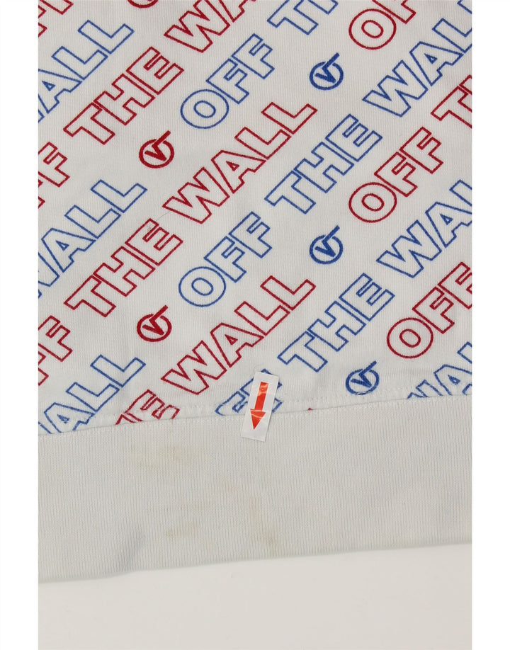 Vans Pull à capuche graphique XS en coton blanc pour homme