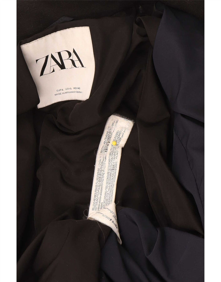 Zara Veste matelassée pour homme UK 40 Large Bleu Marine Polyester
