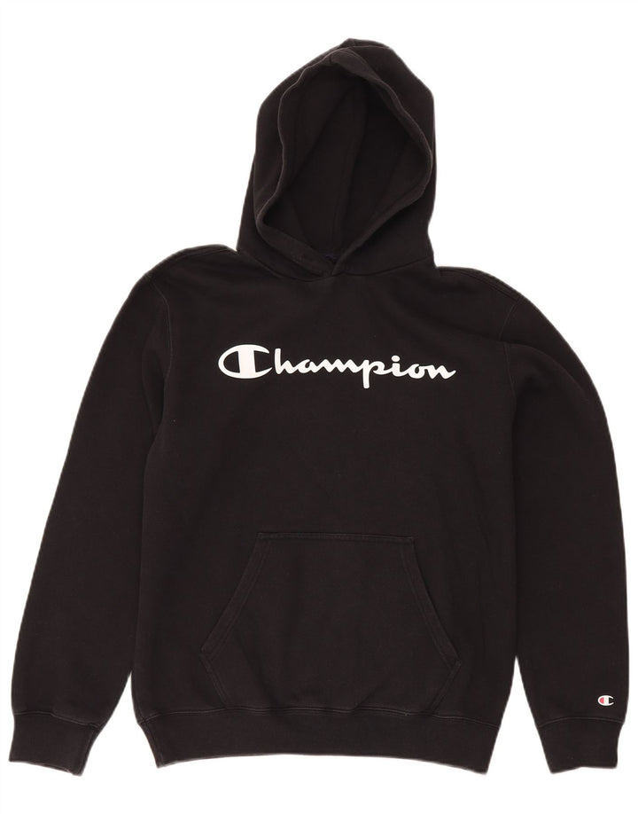 Champion Pull à Capuche Graphique Homme Noir Moyen Coton