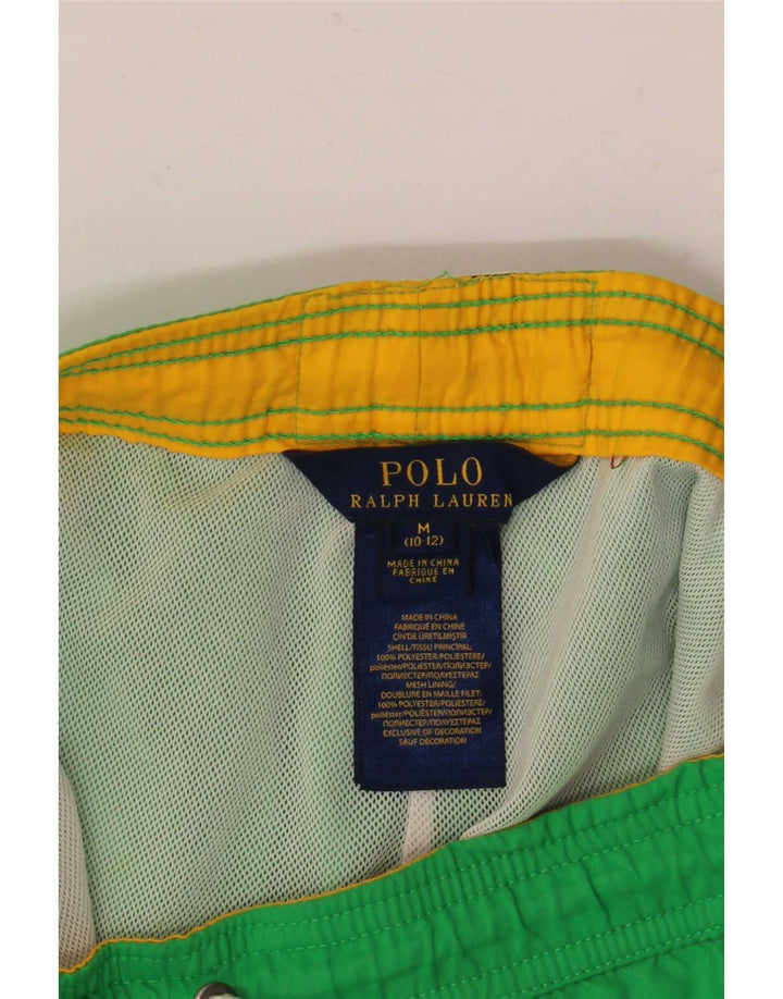 Polo Ralph Lauren Short de Bain Garçon 10-11 ans Vert Moyen Polyester