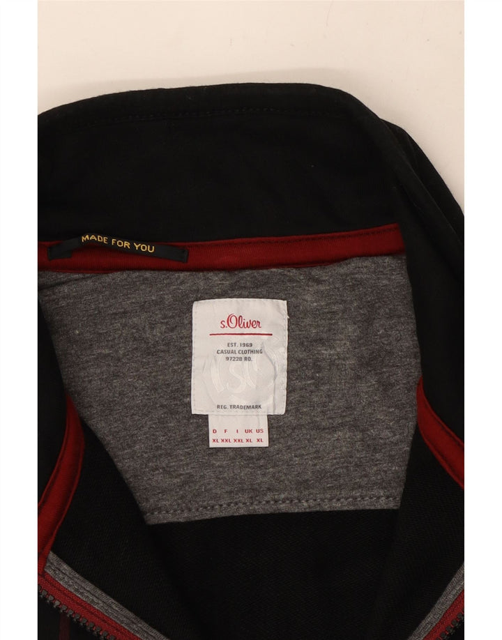 S.OLIVER Veste de Survêtement Graphique Homme XL Noir