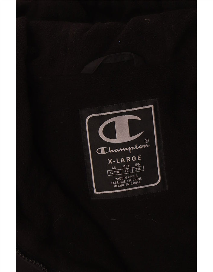 Champion Veste Anorak à capuche pour homme UK 42 XL Noir Polyamide