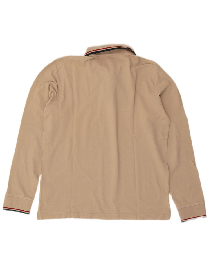 Lotto Polo à Manches Longues Homme Beige Moyen Coton