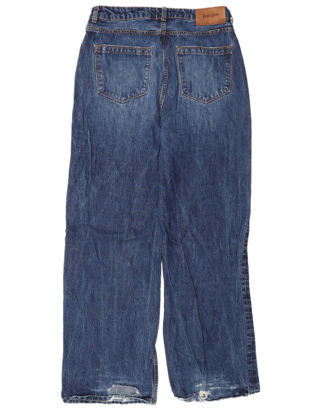 Reiss Jean jambe large effet vieilli W30 L33 bleu viscose pour homme