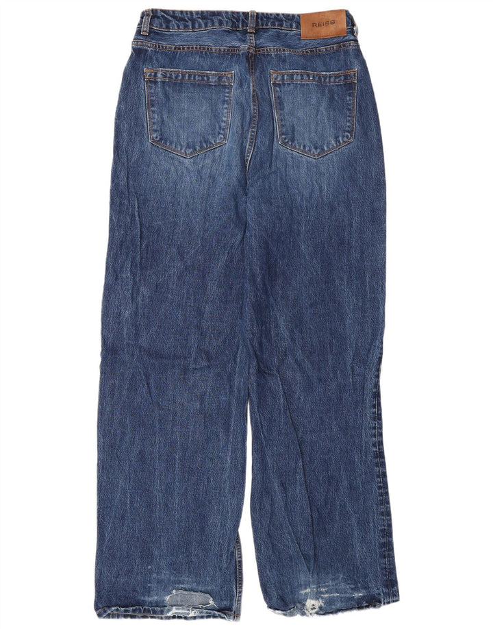 Reiss Jean jambe large effet vieilli W30 L33 bleu viscose pour homme