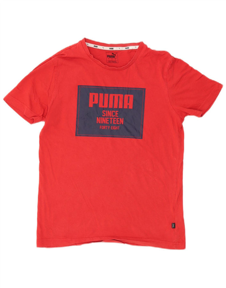 Puma T-Shirt Graphique Homme Petit Rouge Coton