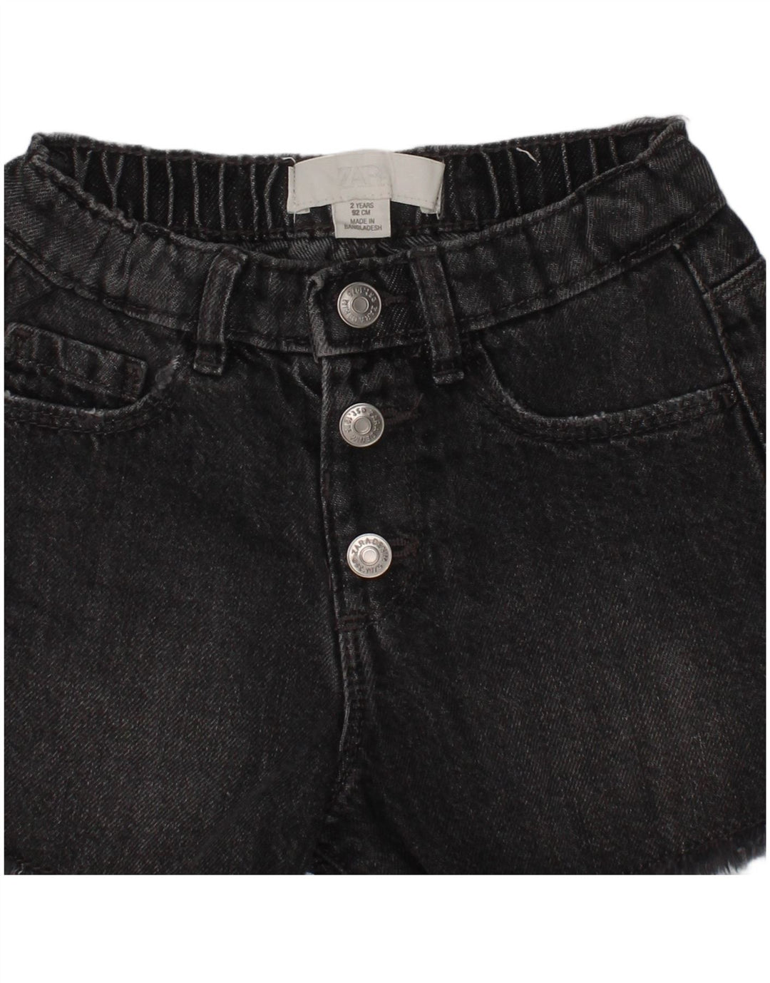 Short en jean Zara bébé fille 18-24 mois W18 gris