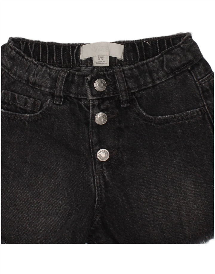 Short en jean Zara bébé fille 18-24 mois W18 gris