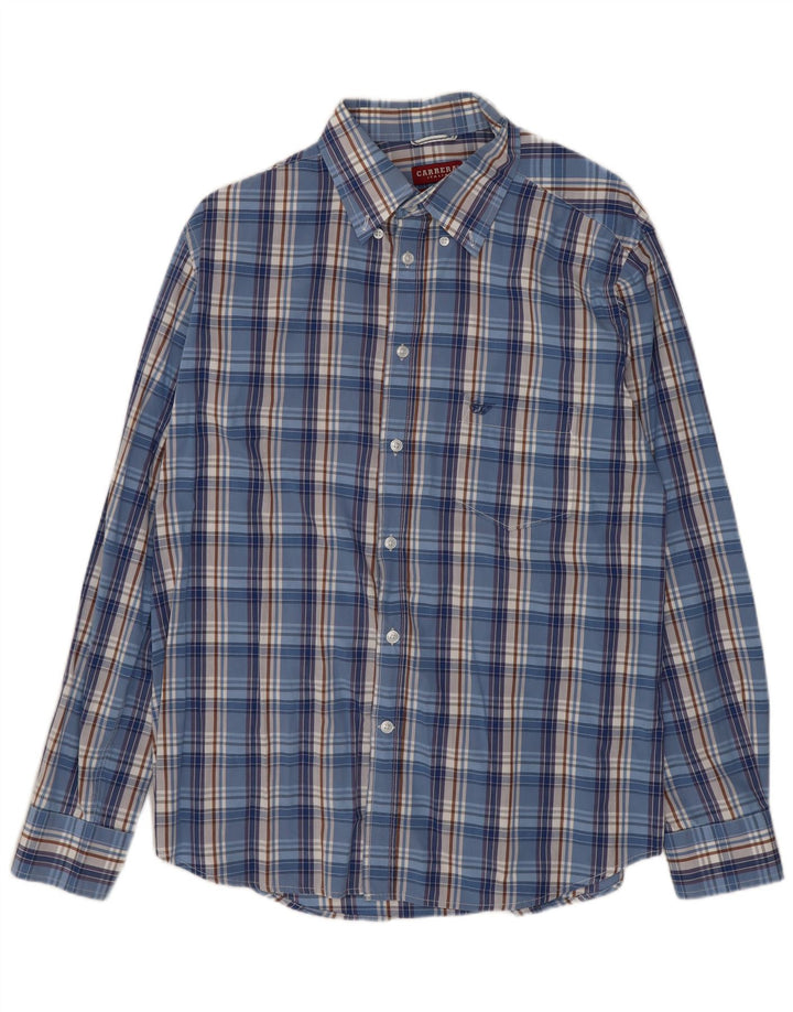 Carrera Chemise Regular Fit Grand Carreau Bleu Coton