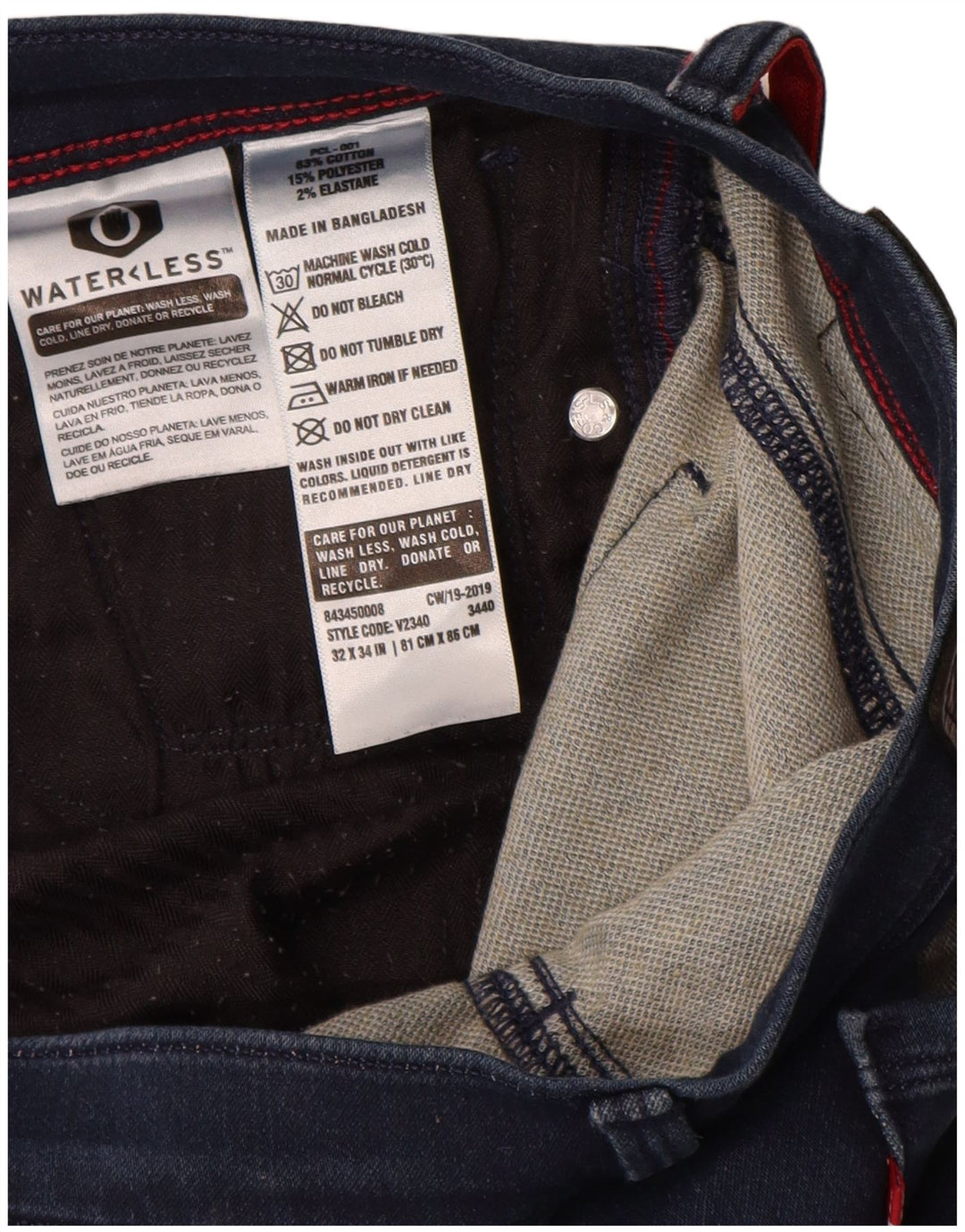 Levi's Jean Slim Homme W32 L31 Bleu Marine Coton