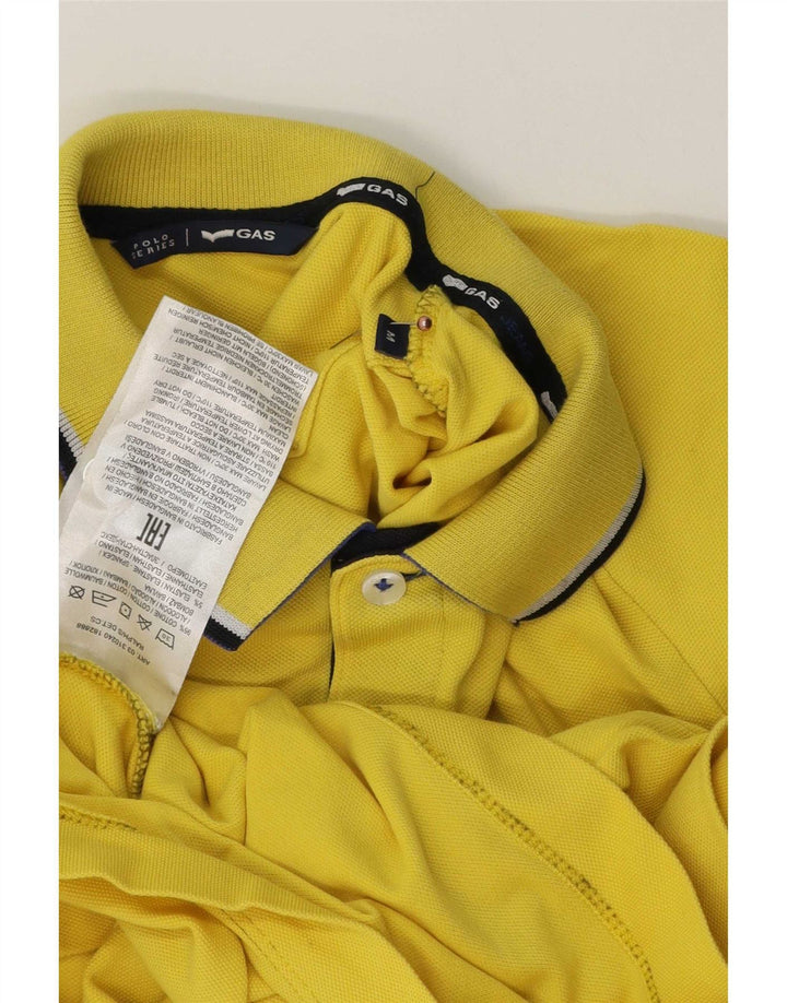 Gas Polo Homme Coton Rayé Jaune Moyen