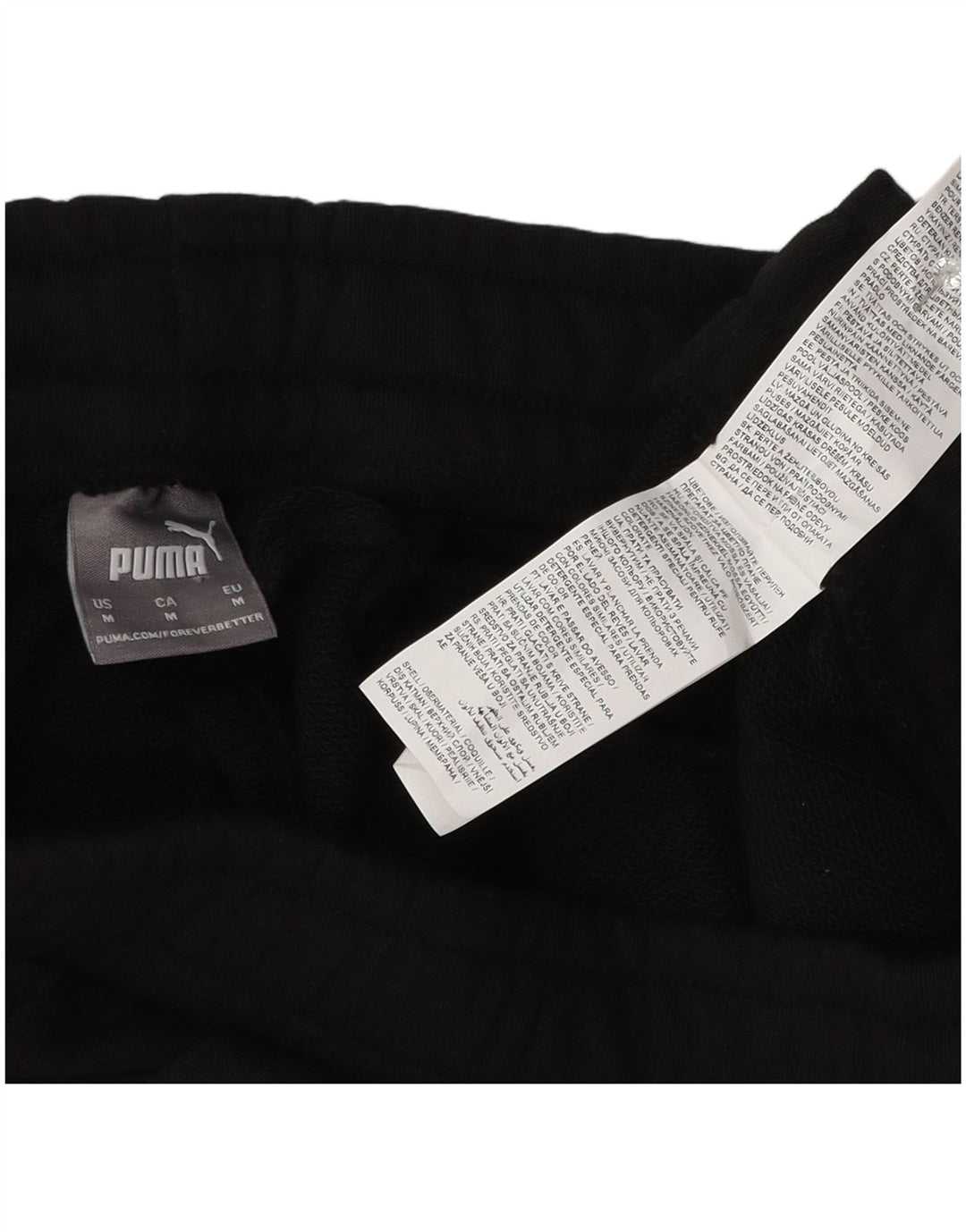 Puma Short de Sport Homme Noir Moyen Coton