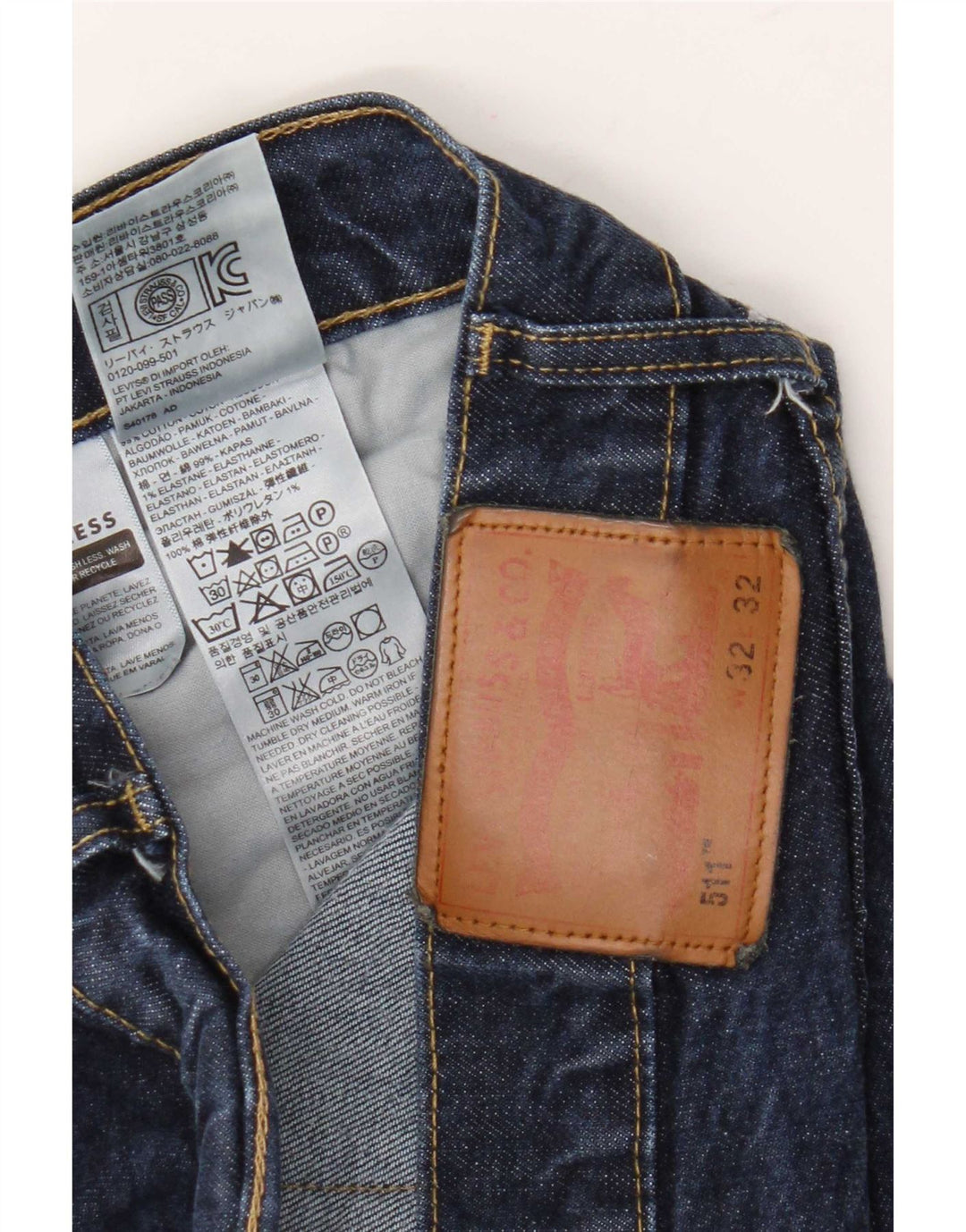 Levi's Jean Slim 511 Homme W32 L32 Bleu Marine Coton