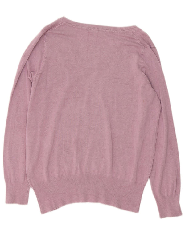Marks & Spencer Pull col en V pour femme UK 16 Large Violet