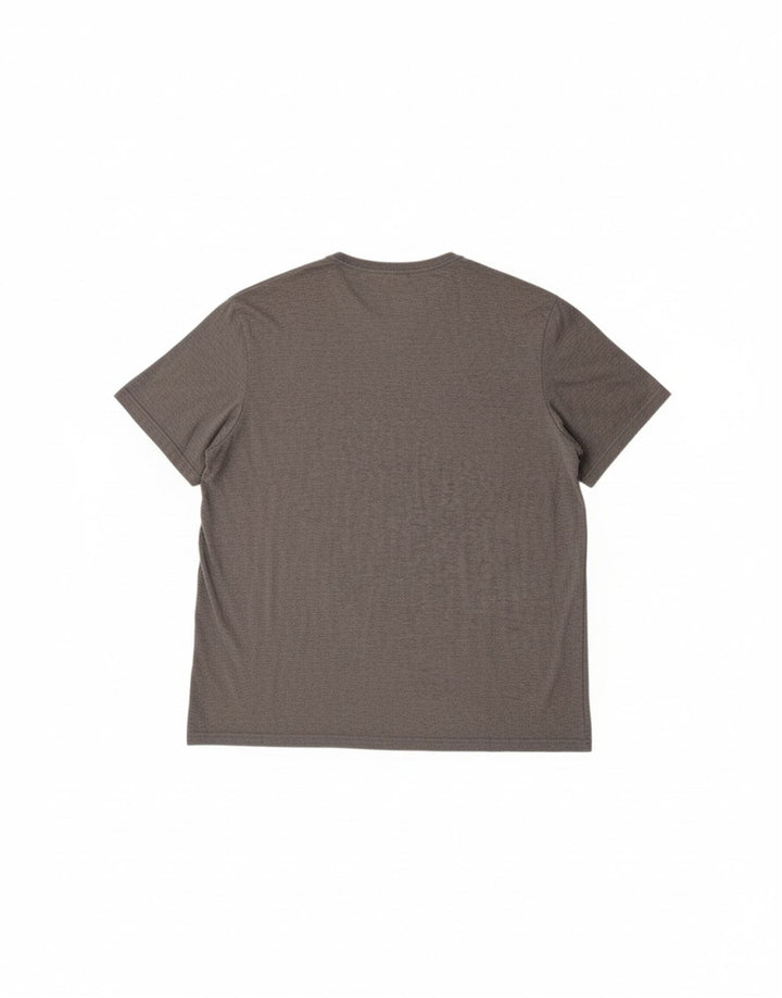 LEE Mens T-Shirt Top XL Grey Striped Cotton