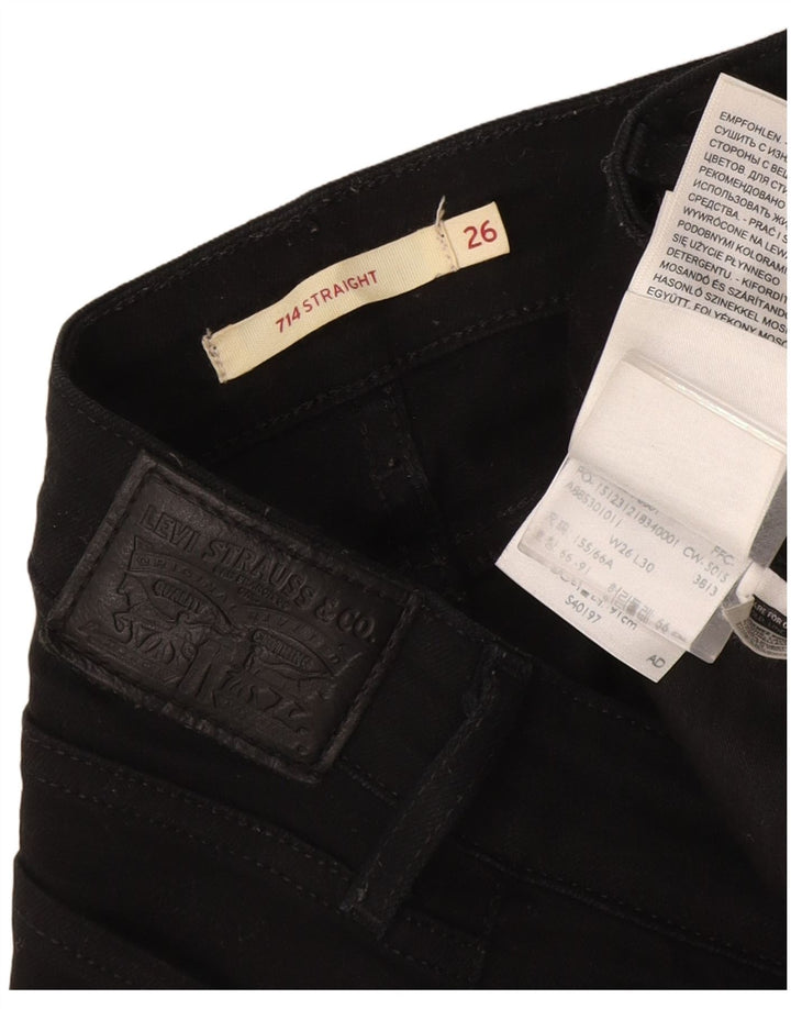 Levi's Jean Droit 714 Femme W26 L30 Coton Noir