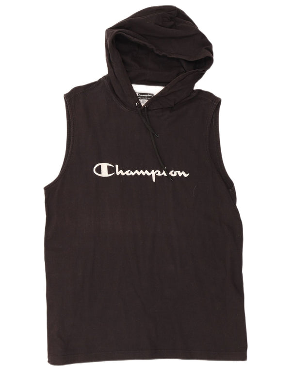 Champion Débardeur graphique à capuche pour homme XL Noir Coton