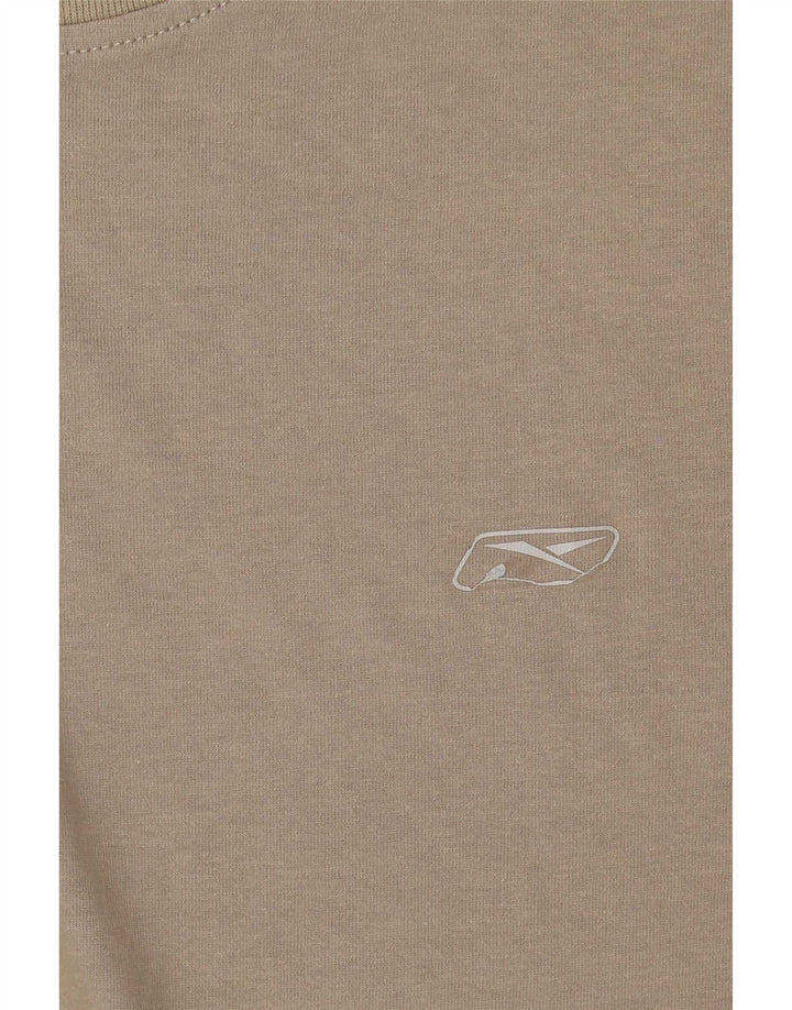 Reebok T-Shirt Top Homme Kaki Moyen Coton