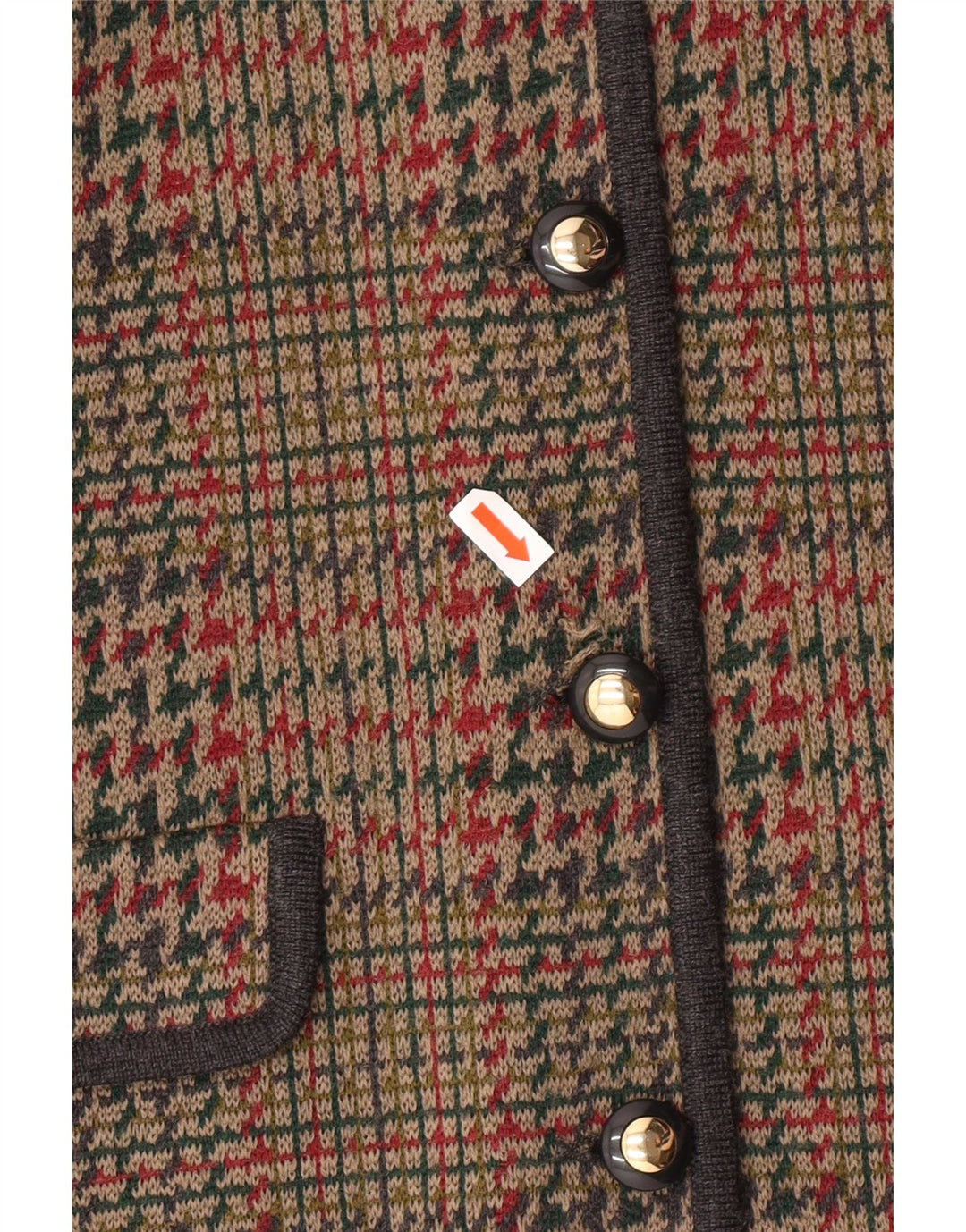 STIZZOLI Veste blazer en tricot à 6 boutons pour femme IT 48 XL pied-de-poule marron