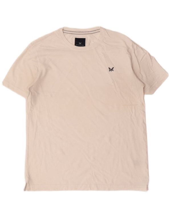 Crew Clothing T-Shirt Homme Blanc Moyen Coton