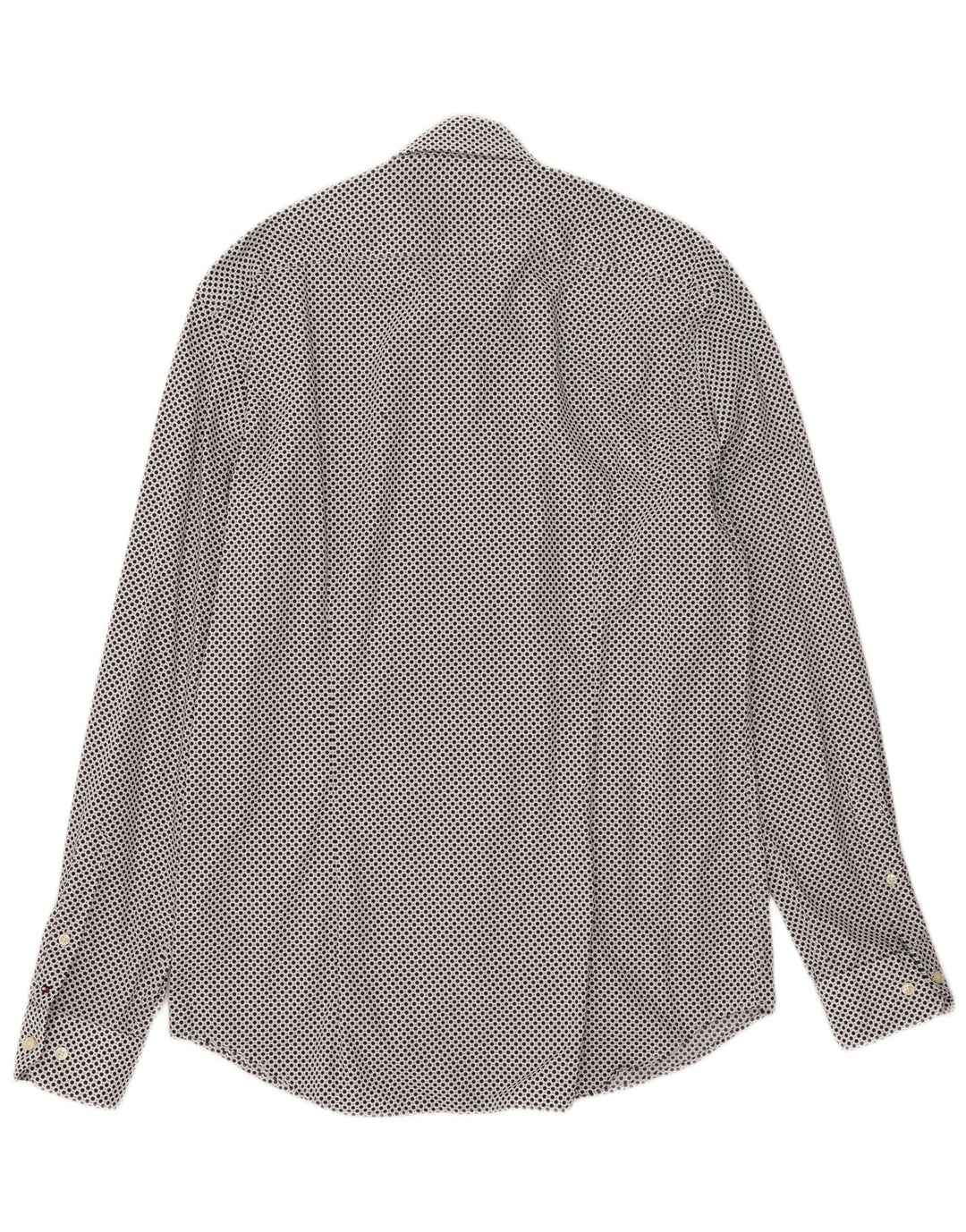 Tommy Hilfiger Chemise sur mesure pour homme Taille 41 16 Grand Bleu Marine à pois