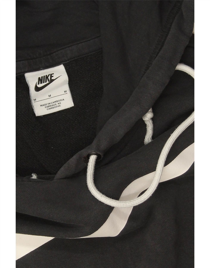 Nike Pull à capuche graphique en coton noir moyen pour homme