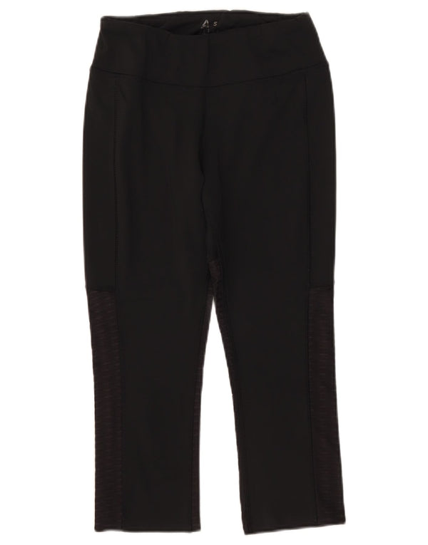 Reebok Legging Capri Speedwick Femme UK 8/10 Small Noir à pois