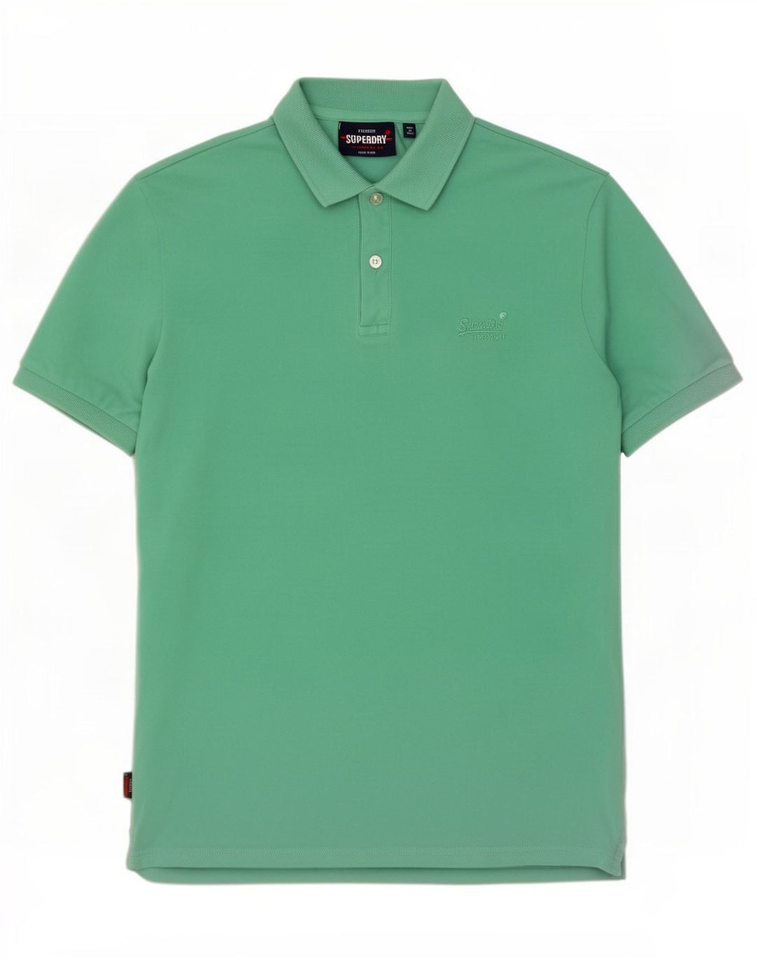 Superdry Polo Homme Vert Moyen Coton