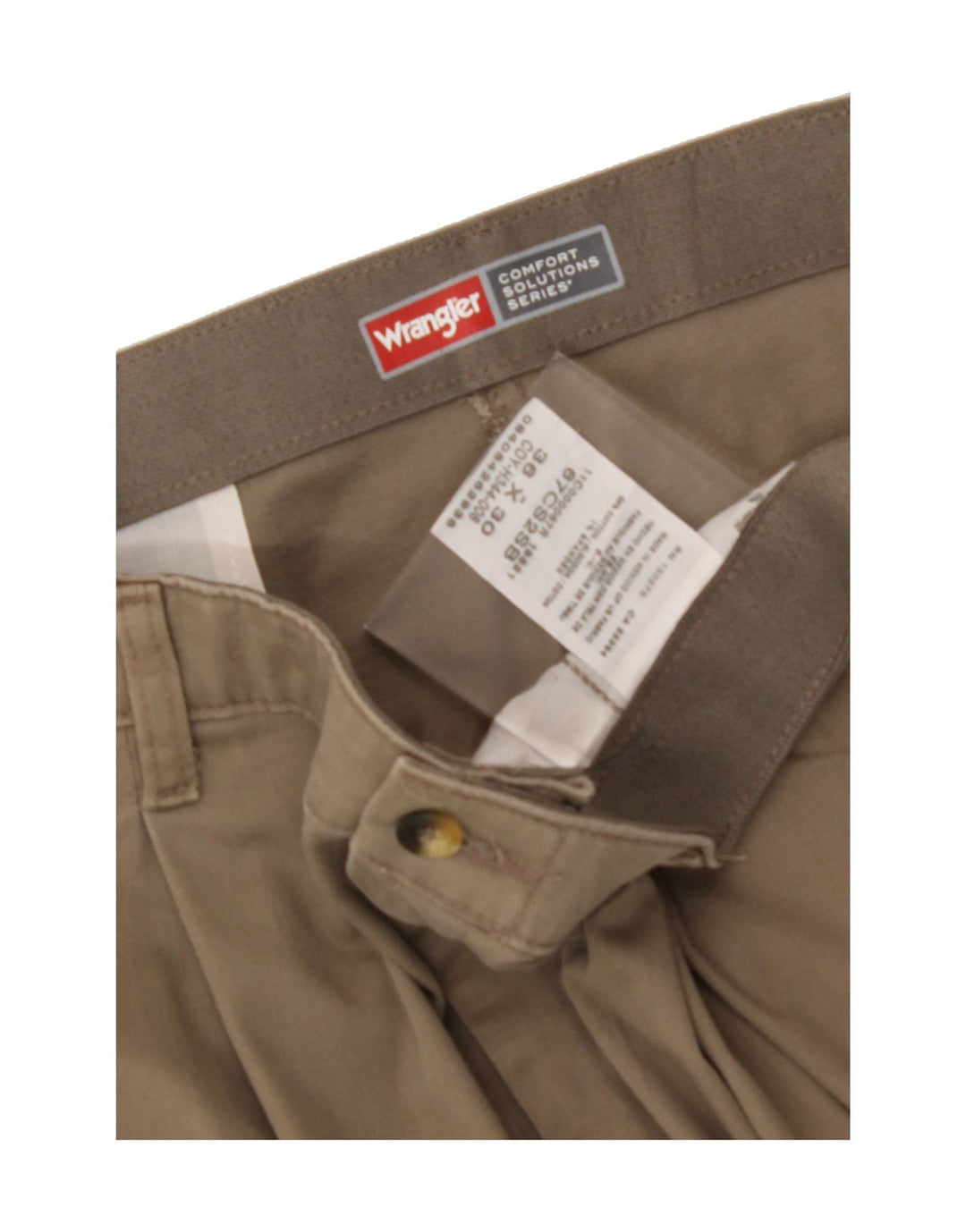 WRANGLER Mens Straight Chino Trousers W36 L30 Brown Vintage Wrangler and Second-Hand Wrangler from Messina Hembry 