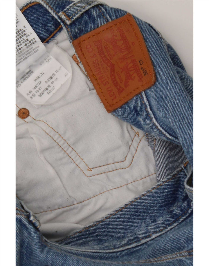 Levi's Jean Droit 501 Femme Bleu W28 L32 Coton Bleu