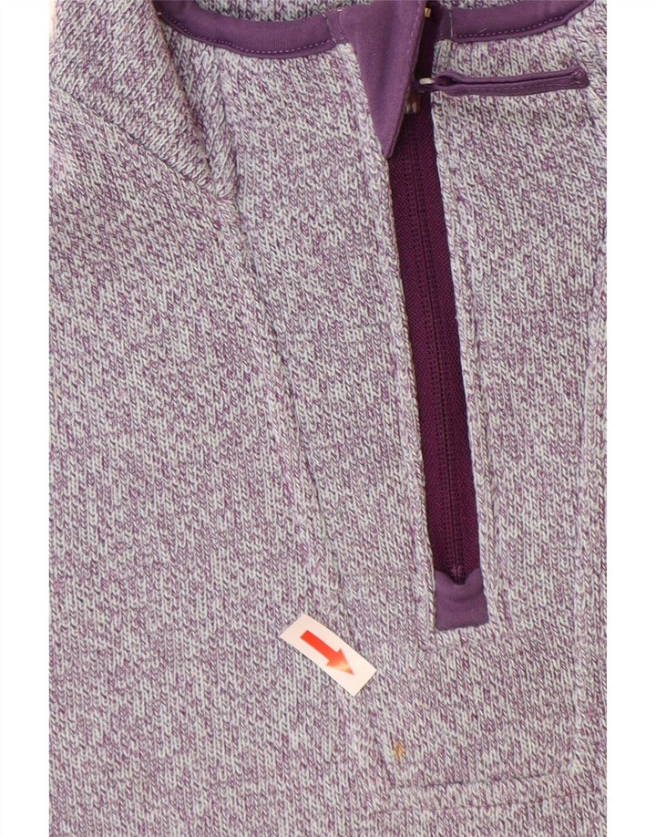 Weird Fish Pull à col zippé pour femme UK 14 Grand Violet Polyester