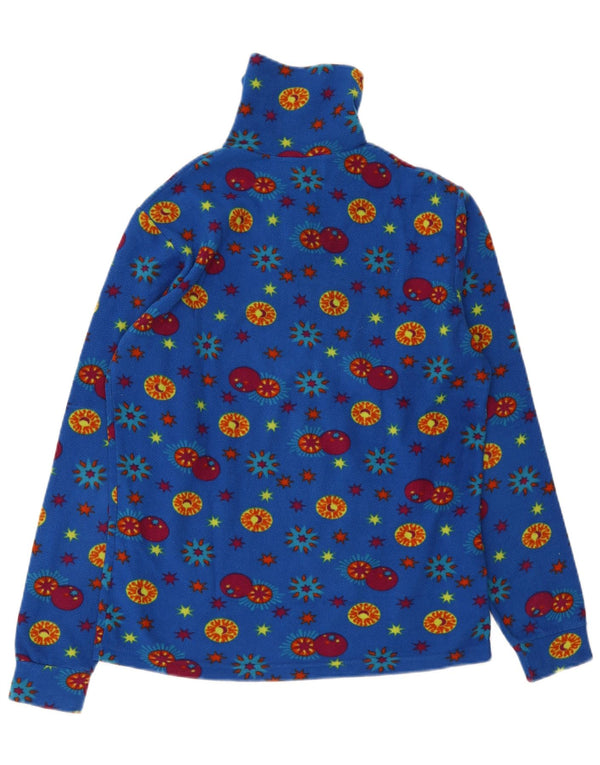 Conte of Florence Pull polaire à col zippé pour homme Bleu moyen floral