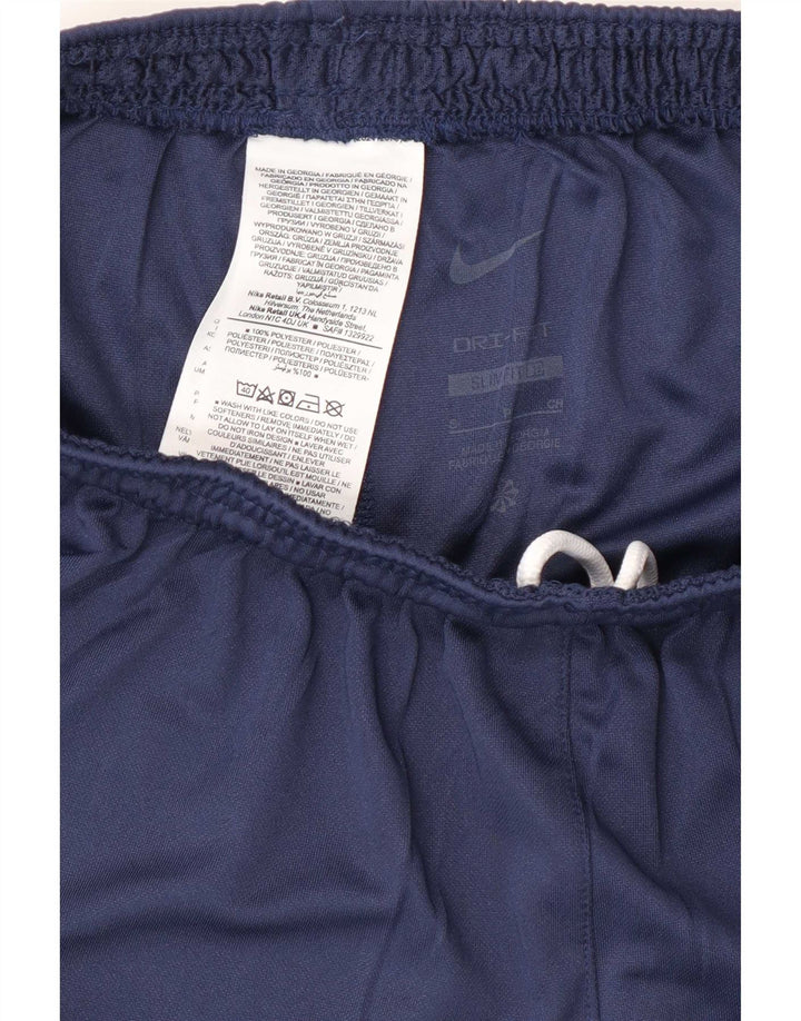 Nike Short de sport Dri Fit Slim pour homme en polyester bleu marine Taille S