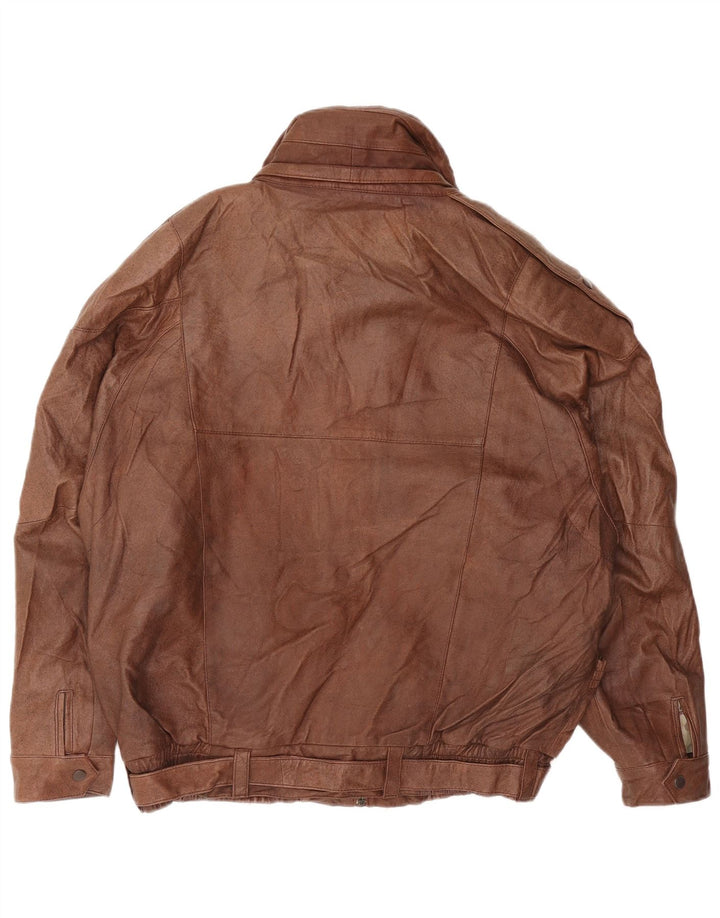 VINTAGE Veste en cuir homme IT 52 XL Marron