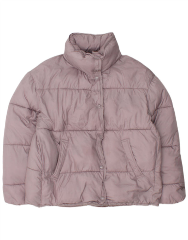 Zara Veste matelassée pour femme UK 14 Polyester rose moyen