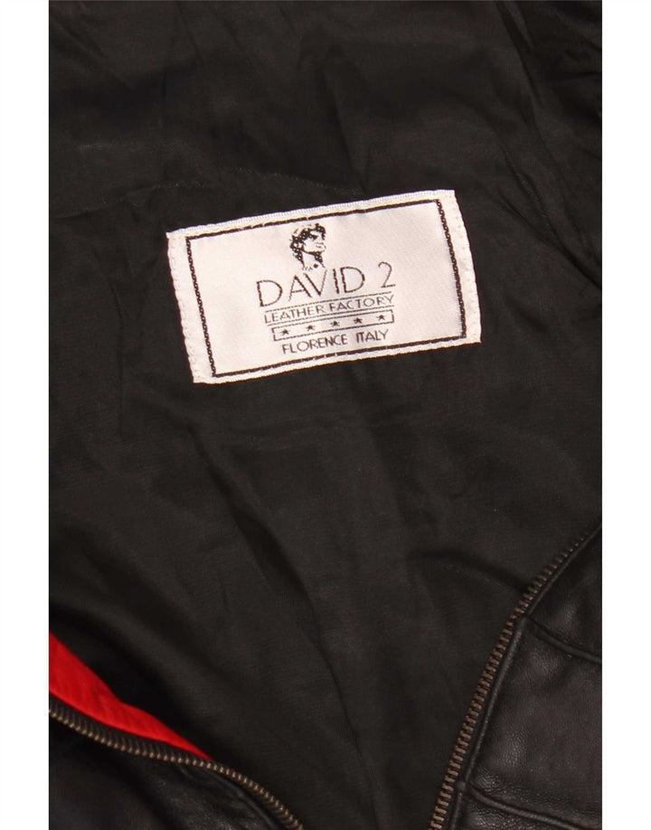 David 2 Veste en cuir pour femme UK 14 Cuir color block rouge moyen